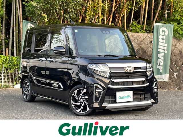 ダイハツ タント カスタム RS スタイルセレクション 京都府 2021(令3)年 2.9万km ブラックマイカメタリック ワンオーナー/純正ナビ/・BTオーディオ/CD/DVD/AM/FM/アラウンドビューモニター/バックカメラ/両側パワースライドドア/レーダークルーズコントロール/スマートアシスト/コーナーセンサー/ドラレコ/ビルトインETC/プッシュスタート/シートヒーター(D/N席)/アイドリングストップ/オートライト(オートハイビーム)/車線逸脱防止装置/純正フロアマット/スマートスペアキー/保証書＆取説