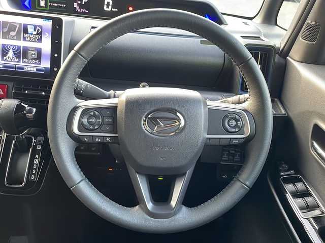 ダイハツ タント カスタム RS スタイルセレクション 京都府 2021(令3)年 2.9万km ブラックマイカメタリック ワンオーナー/純正ナビ/・BTオーディオ/CD/DVD/AM/FM/アラウンドビューモニター/バックカメラ/両側パワースライドドア/レーダークルーズコントロール/スマートアシスト/コーナーセンサー/ドラレコ/ビルトインETC/プッシュスタート/シートヒーター(D/N席)/アイドリングストップ/オートライト(オートハイビーム)/車線逸脱防止装置/純正フロアマット/スマートスペアキー/保証書＆取説