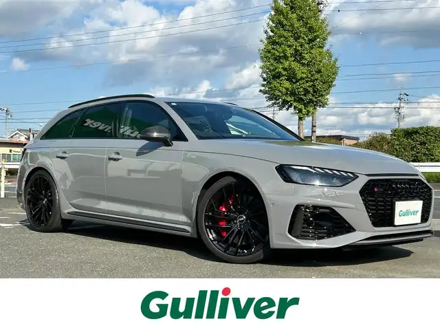 アウディ ＲＳ４ アバント 愛知県 2021(令3)年 0.4万km グレー 純正ナビ/ワンセグテレビ/バックカメラ/アラウンドビュー/Bluetooth/アイドリングストップ/ウィンカーミラー/クルーズコントロール/サンルーフ/プッシュスタート/パワーバックドア/ETC2.0/パドルシフト/バング&オルフセン/置くだけ充電
