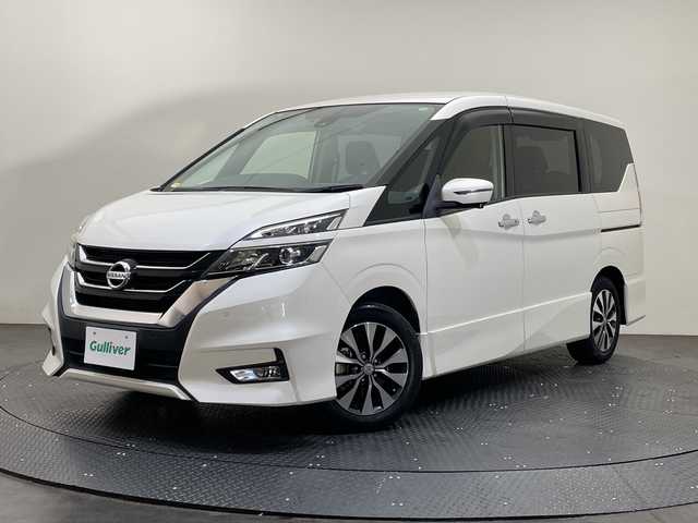 日産 セレナ 愛媛県 2018(平30)年 5.3万km ブリリアントホワイトパール ９型ナビ/フルセグ／Ｂｌｕｅｔｏｏｔｈ／ＵＳB/全方位カメラ/１１型後席モニター/衝突軽減ブレーキ/レーダークルーズコントロール/ＥＴＣ/前方ドライブレコーダー/両側パワースライドドア/前後コーナーセンサー/デジタルインナーミラー/LEDヘッドライト/スペアキー