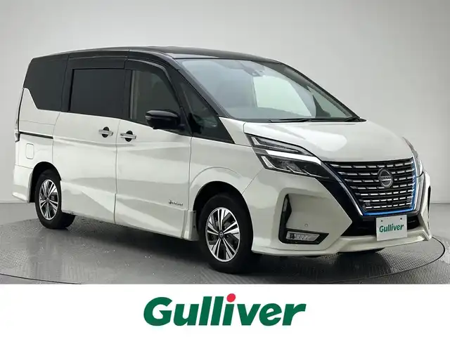 日産 セレナ e－パワー ハイウェイスター V 兵庫県 2022(令4)年 4.3万km ブリリアントホワイトパール 2トーン ・純正SDナビ/・アラウンドビューモニター/・純正前方ドライブレコーダー/・ETC/・両側パワースライドドア/・デジタルインナーミラー/・電子パーキングブレーキ/・プロパイロット/・衝突軽減ブレーキ/・レーンキープアシスト/・追従クルーズコントロール/・ブラインドスポットモニター/・純正15インチアルミホイール/・オートライト/・オートハイビーム/・LEDヘッドライト/・フォグランプ/・純正フロアマット/・スマートキー/・スペアキー1本/・プッシュスタート