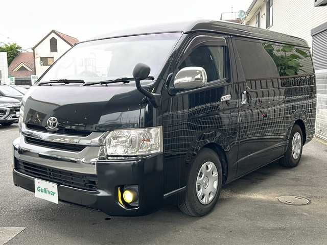 トヨタ ハイエース GL 京都府 2014(平26)年 11.9万km ブラックマイカ 社外SDナビ /（AVIC-ZH007)/フルセグTV /フリップダウンモニター /スマートキー　/純正ビルトインETC　/エンジンスタートボタン　/WAC　/スペアキー有　/Bluetooth/CD再生機能　/USB　/ipod/AUX　/純正フロアマット/純正ホイールカバー/盗難防止装置/Wエアバッグ