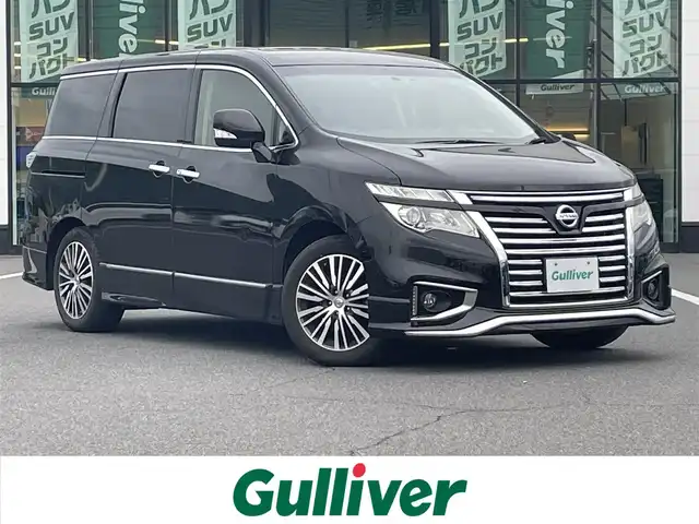 日産 エルグランド 250ハイウェイスターS 岡山県 2018(平30)年 5.3万km ファントムブラック 純正ナビ/（AM.FM.BT.TV.DVD.CD）/バックカメラ/純正フリップダウンモニター/ETC/クルーズコントロール/両側パワースライドドア/ハーフレザーシート/LEDヘッドライト/プッシュスタート/スマートキー/スペアキー