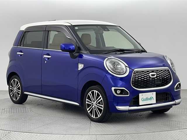 ダイハツ キャスト スタイル G ターボ SAⅡ 新潟県 2015(平27)年 4.7万km ディープブルークリスタルマイカ ４WD/スマートアシストII/ナビレス/木目調インテリアパネル/レザー調シートカバー/純正15インチアルミホイール付/純正フロアマット/ドアバイザー/電動格納ミラー/スマートキー/スペアキー/ETC