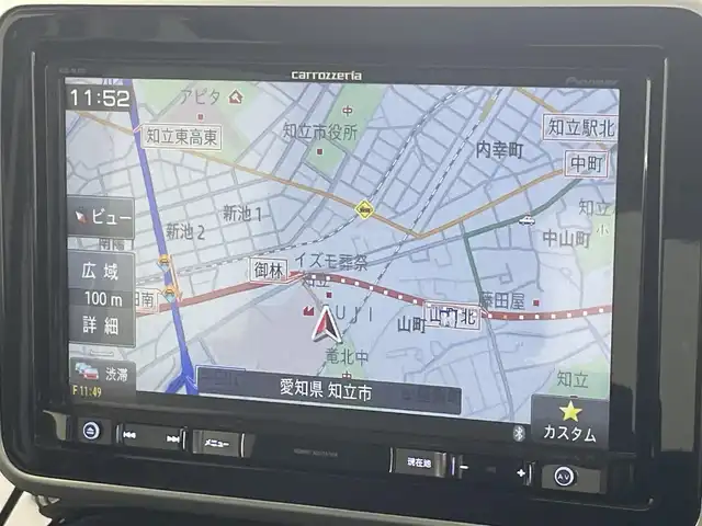 スズキ スペーシア カスタム HYBRID XS ターボ 愛知県 2021(令3)年 3.2万km ピュアホワイトP 社外８型ナビ　ラジオ　Ｂｌｕｅｔｏｏｔｈ　バックカメラ　両側パワースライドドア　ハーフレザー　シートヒーター　ＥＴＣ　デュアルカメラブレーキ　衝突軽減　追従クルコン　パーキングセンサー　ＬＥＤオートライト　パドルシフト　フォグランプ　禁煙車