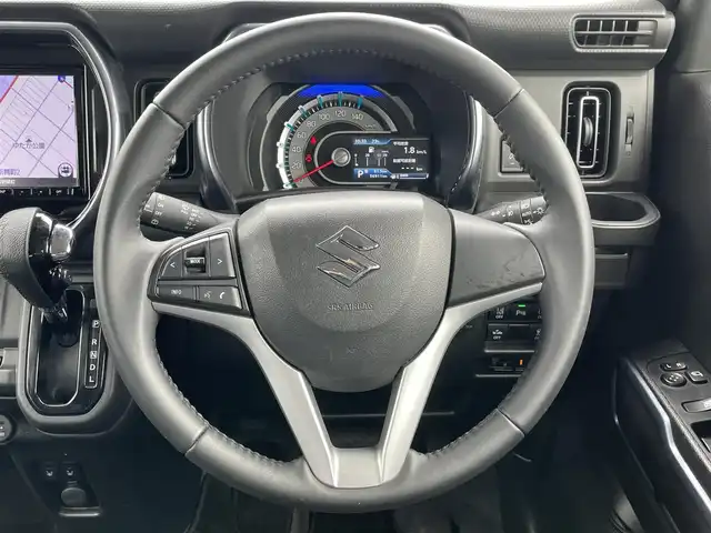 スズキ ハスラー Jスタイル 道央・札幌 2022(令4)年 5.7万km ブルーイッシュブラックパール 4WD/純正ディーラーオプションナビ/CD/DVD/Bluetooth/フルセグ/スズキセーフティサポート/衝突被害軽減システム/横滑り防止システム/ダウンヒルアシストコントロール/グリップコントロール/レーンキープアシスト/リアパーキングセンサー/ビルトインETC/ドライブレコーダー/アイドリングストップ/スノーモード/全方位カメラ/前席シートヒーター/革巻きステアリング/ステアリングリモコン/プッシュスタート/スマートキー/LEDヘッドライト/オートライト/オートハイビーム/フォグランプ/電動格納ミラー/ヒーテッドドアミラー/ウィンカーミラー/純正フロアマット/ドアバイザー/ルーフレール