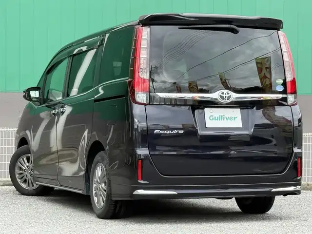 トヨタ エスクァイア Gi 千葉県 2015(平27)年 3.6万km スパークリングブラックパールクリスタルシャイン 社外SDナビ/フルセグTV/CD/DVD/Bluetooth/フリップダウンモニター/クルーズコントロール/両側パワースライドドア/ETC/バックカメラ/レザーシート/D/N席シートヒーター/オートハイビーム/LEDヘッドライト/スマートキー/プッシュスタート/純正15インチAW