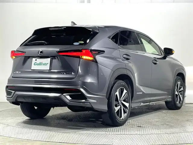 レクサス ＮＸ 300h Iパッケージ 大阪府 2018(平30)年 3.1万km マーキュリーグレーマイカ 茶革シート 純正エアロ 純正10.3incナビTV バックカメラ 三眼LED ヘッドアップディスプレイ パワーシート/ヒーター ハンドルヒーター 電動リアゲート レーダークルコン 衝突軽減ブレーキ レーンアシスト BSM