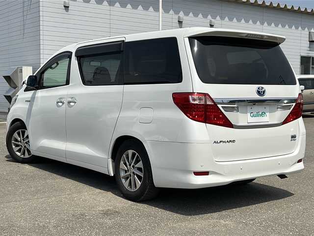 トヨタ アルファードハイブリット X 秋田県 2014(平26)年 10万km ホワイトパールクリスタルシャイン 4WD/社外ナビ（CD、ワンセグTV）/フリップダウンモニター/バックカメラ/ETC/両側パワースライドドア/フロントワイパーデアイサー/前後コーナーセンサー/盗難防止装置/純正16インチAW/サマータイヤ積込（純正AW）/HIDライト/フォグランプ/オートライト/社外フロアマット/スマートキー×2
