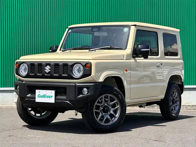 スズキ ジムニー XC 宮城県 2024(令6)年 0.1万km未満 シフォンアイボリーM 4型/セーフティサポート/・デュアルセンサーブレーキサポート/・誤発進抑制機能/・車線逸脱警報/・ふらつき警報/・先行車発進お知らせ機能/・標識認識機能/・ハイビームアシスト/リアパーキングセンサー/シートヒーター/革巻きステアリング/ステアリングスイッチ/クルーズコントロール/LEDヘッドランプ/ヘッドランプウォッシャー/フォグランプ/オートライト/スマートキー/プッシュスタート/スペアキー/電動格納ミラー/純正16インチAW/W/サイド/カーテンエアバッグ