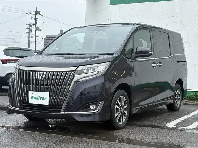 トヨタ エスクァイア Gi プレミアムパッケージ ブラックテーラード 徳島県 2019(令1)年 4.2万km スパークリングブラックパールクリスタルシャイン 純正10インチナビ　NSZN-Z68T/AM/FM/Bluetooth/DISC/USB/TV/SD/HDMI/両側電動スライドドア/バックカメラ/ハーフレザーシート/ハンドルヒーター/ETC2.0/前後ドライブレコーダー/シートヒーター/純正15インチアルミホイール/LEDヘッドライト/フォグライト/オートライト/アイドリングストップ/スマートキー/純正フロアマット/レーンキープアシスト/プッシュスタート