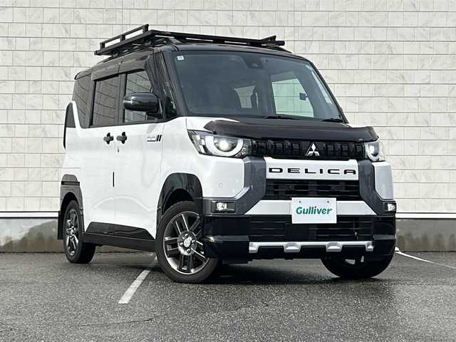 三菱 デリカミニ T プレミアム 富山県 2024(令6)年 1.1万km アメジストブラック/シルキーホワイト 純正ナビ/Bluetooth/フルセグ/全方位モニター/両側パワースライド/ドライブレコーダー/シートヒーター/ステアリングヒーター/4WD/ETC/デジタルインナーミラー/コーナーセンサー/クルーズコントロール/LEDヘッドライト/オートライト/パドルシフト/ダウンヒルアシストコントロール/オートエアコン