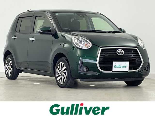 トヨタ パッソ モーダ　Gパッケージ 岐阜県 2019(平31)年 2.8万km ダークエメラルドマイカ 純正7インチナビ/AM/FM/CD/DVD/SD/BT/USB/ワンセグ/バックカメラ/ビルトインETC/D席シートヒーター/LEDヘッドライト/フォグランプ/前後コ－ナーセンサー/寒冷地仕様/プリクラッシュセーフティ/レーンキープアシスト/アイドリングストップ/プッシュスタート/スマートキー/スペアキー/純正フロアマット/純正サイドバイザー/純正14インチAW