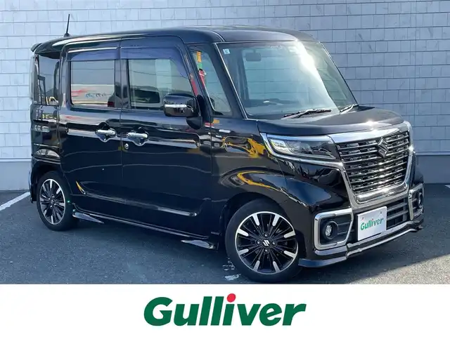 スズキ スペーシア カスタム HYBRID XS ターボ 愛知県 2019(令1)年 6.7万km ブルーイッシュブラックパール3 ・イクリプスメモリーナビ/・フルセグテレビ/・CD/DVD再生機能/・ミュージックサーバー(SD録音）/・Bluetooth接続機能/・バックカメラ/・ETC/・クルーズコントロール/・ドライブレコーダー内蔵型/・両側電動スライドドア/・ハーフレザーシート/・シートヒーター（運転席）/・純正フロアマット/・純正LEDヘッドライト/・オートライト/・衝突軽減ブレーキ/・レーンキープアシスト/・スマートキー/・プッシュスタート/・オートエアコン