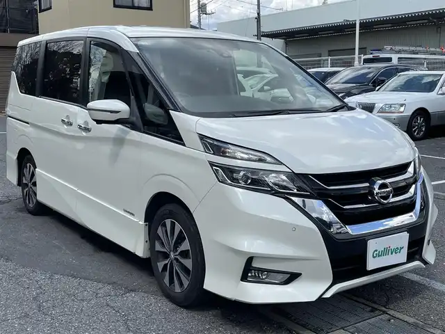 日産 セレナ ハイウェイスター 千葉県 2019(令1)年 6.2万km ブリリアントホワイトパール 純正ナビ【フルセグ、BT、CD、USB、AUX】/純正16インチアルミホイール/プロパイロット/前後コーナーセンサー/アラウンドビュー/バックカメラ/両側パワースライドドア/オートライト/フォグ/ドライブレコーダー/保証書/取説/スマートキー×２