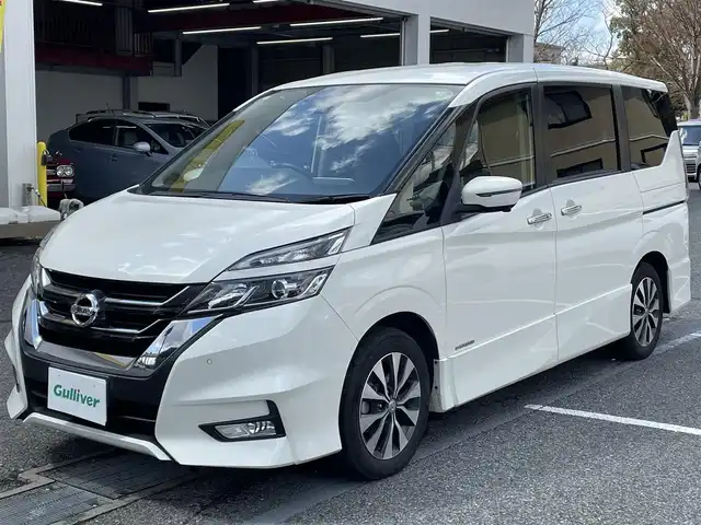 日産 セレナ ハイウェイスター 千葉県 2019(令1)年 6.2万km ブリリアントホワイトパール 純正ナビ【フルセグ、BT、CD、USB、AUX】/純正16インチアルミホイール/プロパイロット/前後コーナーセンサー/アラウンドビュー/バックカメラ/両側パワースライドドア/オートライト/フォグ/ドライブレコーダー/保証書/取説/スマートキー×２