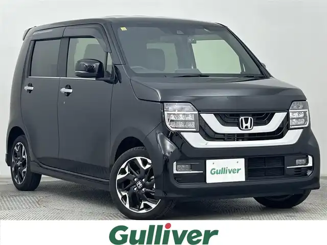 ホンダ Ｎ ＷＧＮ カスタム Lターボ ホンダS 道央・札幌 2020(令2)年 1.1万km クリスタルブラックパール ・４WD/・ギャザーズナビ/　CD/DVD/SD/BT/フルセグ/・バックカメラ/・ビルトインETC/・前後ドライブレコーダー/・ホンダセンシング/・レーダークルーズコントロール/・レーンキープアシスト/・リアコーナーセンサー/・ハーフレザーシート/・前席シートヒーター/・LEDヘッドライト/・フォグライト/・オートライト/・プッシュスタート/・スマートキー/・純正フロアマット/・ドアバイザー