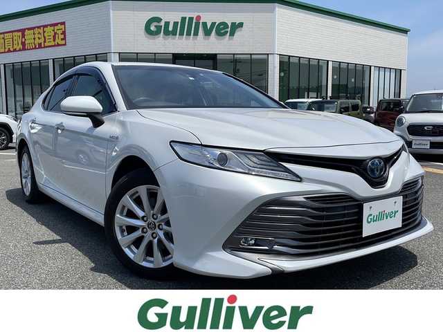 トヨタ カムリ G 鳥取県 2018(平30)年 7.7万km プラチナホワイトパールマイカ 純正ナビ/フルセグ/ＤＶＤ/ＣＤ/ＢＴ/ＵＳＢ/バックカメラ・ビルトインＥＴＣ/ドライブレコーダー(前方）/トヨタセーフティセンス/レーダークルーズコントロール/レーンキープアシスト/運転席パワーシート/LEDヘッドライト/純正１７インチアルミホイール/プッシュエンジンスタート/純正フロアマット/ドアバイザー