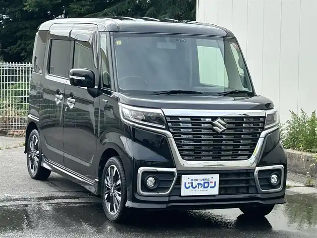 スズキ スペーシア 福島県 2018(平30)年 9.5万km ブルーイッシュブラックパール3 (株)IDOMが運営する【じしゃロン福島店】の自社ローン専用車両になります。こちらは現金またはオートローンご利用時の価格です。自社ローンご希望の方は別途その旨お申付け下さい/社外ナビ/フルセグTV/ステアリングリモコン/両側パワースライドドア/D席シートヒーター/ETC/アイドリングストップ/純正AW/ドアバイザー/フォグライト