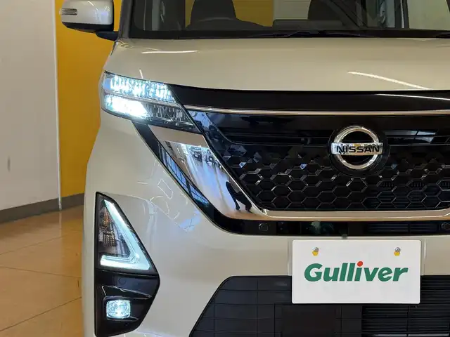 日産 ルークス ハイウェイスター X 群馬県 2020(令2)年 4.5万km フローズンバニラパール エマージェンシーブレーキ/純正メモリナビ/　　CD/BT/フルセグ/USB/iPod/AUX/アラウンドビューモニター/両側パワースライドドア（ハンズフリー機能付き）/LEDオートライト/オートハイビーム/純正14インチAW/コーナーセンサー/レーンアシスト/ステアリングスイッチ/アイドリングストップ/横滑り防止装置/サイド・カーテンエアバッグ/スマートキー/ETC