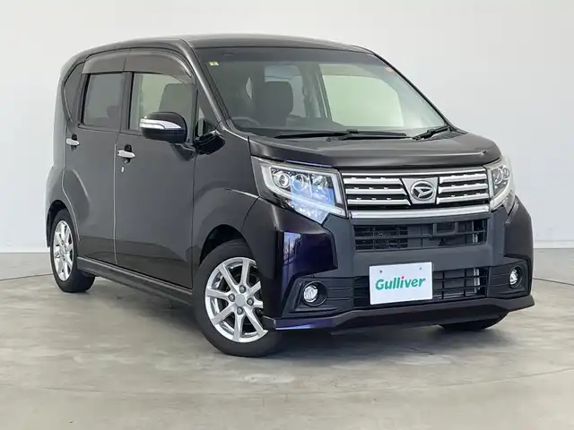 ダイハツ ムーヴ カスタム X SA 新潟県 2014(平26)年 7.7万km ナイトシャドーパープルクリスタルM メモリナビ【NR-MZ33】/Bluetooth/ワンセグTV/CD/DVD再生機能/衝突被害軽減ブレーキ/コーナーセンサー/ETC/LEDヘッドライト/横滑り防止装置/オートライト/ステアリングスイッチ