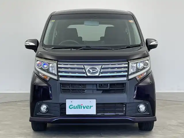 ダイハツ ムーヴ カスタム X SA 新潟県 2014(平26)年 7.7万km ナイトシャドーパープルクリスタルM メモリナビ【NR-MZ33】/Bluetooth/ワンセグTV/CD/DVD再生機能/衝突被害軽減ブレーキ/コーナーセンサー/ETC/LEDヘッドライト/横滑り防止装置/オートライト/ステアリングスイッチ