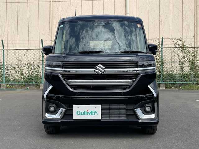 スズキ スペーシア カスタム HYBRID XS ターボ 東京都 2025(令7)年 0.1千km ブルーイッシュブラックパール3 純正ディスプレイオーディオ/フルセグテレビ/バックカメラ/アイドリングストップ/クルーズコントロール/プッシュスタート/両側パワースライドドア/Bluetooth/AppleCarPlay/HDMI