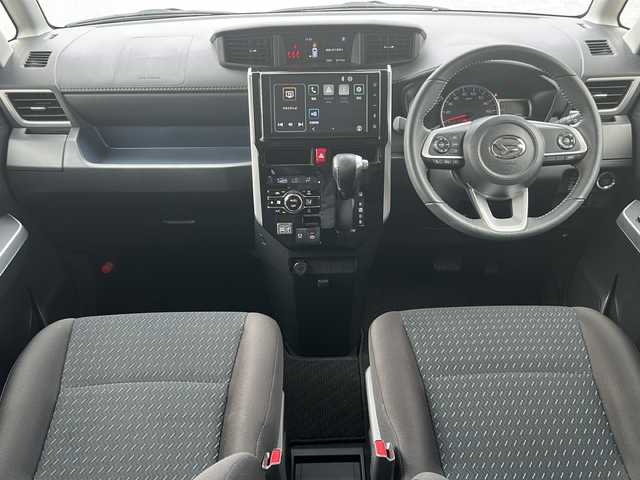 ダイハツ トール カスタムG ターボ 沖縄県 2024(令6)年 0.4万km ブラックマイカメタリック 9インチディスプレイオーディオ・TV・Bluetooth/全方位カメラ/両側パワースライドドア/オートライト/衝突軽減システム/コーナーセンサー/オートホールド/リアロールサンシェード/ステアリングスイッチ/電動格納ミラー/LEDヘッドライト/純正アルミ