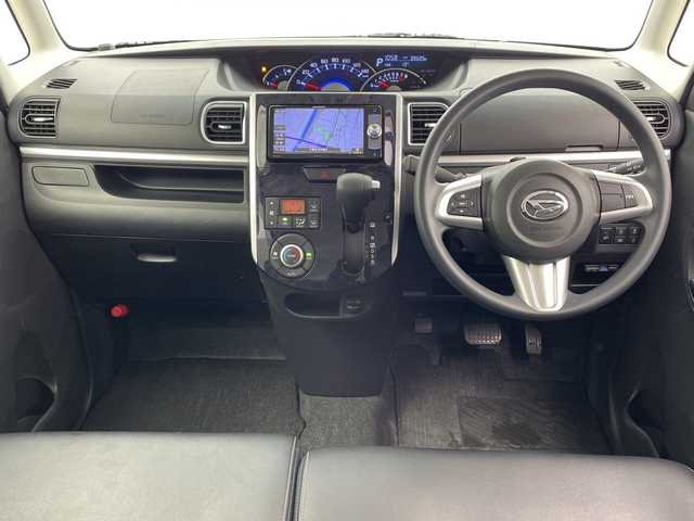 ダイハツ タント カスタム X トップED SA Ⅲ 千葉県 2017(平29)年 4万km パールホワイトⅢ 社外ナビ/　DVD/フルセグTV/Bluetooth/スマートアシスト/衝突軽減ブレーキ/オートハイビーム/運転席シートヒーター/ハーフレザーシート/前方ドラレコ/ＥＴＣ/バックカメラ/ＬＥＤライト/フォグランプ/ロールサンシェード/フロアマット/ドアバイザー