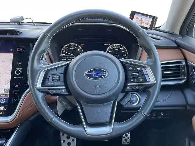 スバル アウトバック リミテッドEX 群馬県 2022(令4)年 7.3万km ストームグレーメタリック 純正１１型ナビ　/ハーマンカードン　/茶革　/フルセグ・Ｂｌｕｅｔｏｏｔｈ・スマホ接続　/アイサイトＸ　/電動リアドア　/シートヒーター　/ハンドルヒーター　/衝突軽減/ハンドル支援　/ＢＳＭ　/前・側方・バックカメラ　/ドラレコ/純正フロアマット