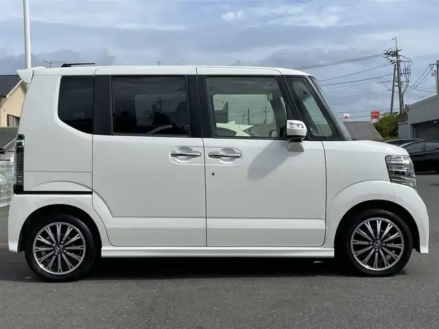 ホンダ Ｎ ＢＯＸ カスタム G ターボ Lパッケージ 山口県 2015(平27)年 3.8万km プレミアムホワイトパールⅡ ターボ/両側パワースライドドア/メモリナビ フルセグTV CD DVD BT/バックカメラ/クルーズコントロール/ETC/HIDオートヘッドライト/フォグライト/スマートキー/パドルシフト/ステアリングリモコン/革巻きステアリング