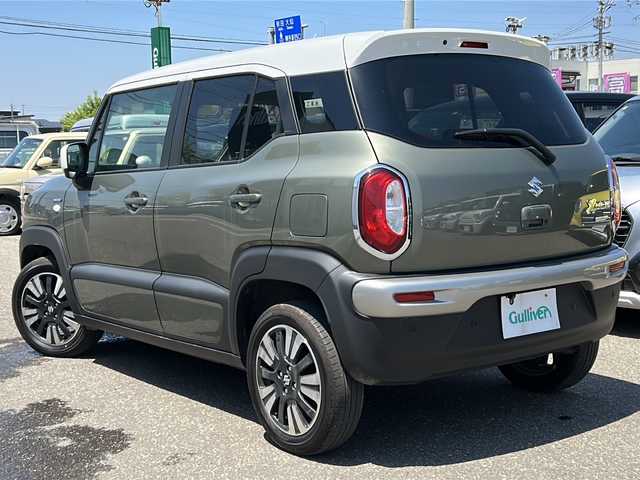 スズキ クロスビー HYBRID MV 秋田県 2024(令6)年 2.7万km タフカーキパールメタリック/ホワイト2トーン 登録時走行距離26239km/４WD/社外SDナビ/社外ETC/後方コーナーセンサー/純正AW/運助シートヒーター/車線逸脱警報