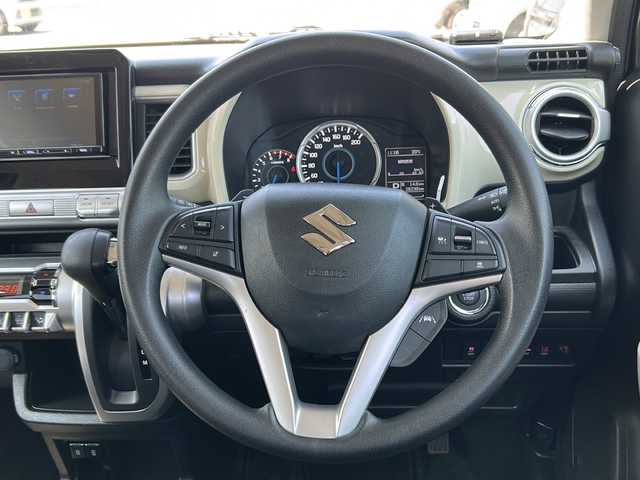 スズキ クロスビー HYBRID MV 秋田県 2024(令6)年 2.7万km タフカーキパールメタリック/ホワイト2トーン 登録時走行距離26239km/４WD/社外SDナビ/社外ETC/後方コーナーセンサー/純正AW/運助シートヒーター/車線逸脱警報