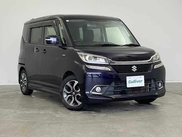 スズキ ソリオ バンディット HV MV Dカメラ ブレーキS 新潟県 2015(平27)年 12.3万km ミッドナイトバイオレットメタリック ４ＷＤ　/デュアルセンサーブレーキサポート　/carrozzeria製ＳＤナビ　(CD・USB・AM・FM・AUX)/地デジ/バックカメラ　/衝突被害軽減システム/クル―ズコントロール/レーンキープアシスト/アイドリングストップ/片側パワ―スライド/ドライブレコーダー前方　/オートライト　/フォグランプ/前席シートヒーター　/ETC/スマートキー/スペアキー/純正フロアマット/純正15インチアルミホイール