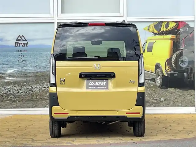 ホンダ Ｎ ＢＯＸ JOY 道北・旭川 2024(令6)年 0.1万km未満 黄 ワンオーナー/チェック柄シート/前席シートヒーター/プッシュスタート/スマートキー/LEDヘッドライト/片側パワースライドドア/フロアマット