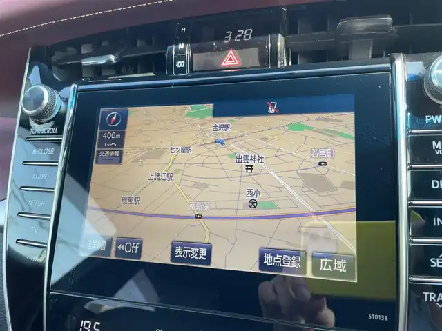 トヨタ ハリアー エレガンス 石川県 2016(平28)年 5.9万km ホワイトパールクリスタルシャイン ワンオーナー/メーカー純正ナビ/フルセグTV/バックカメラ/ドライブレコーダー/ETC/スマートキー/プッシュスタート/電動ミラー/LEDライト/純正アルミホイール/ハーフレザーシート/保証書