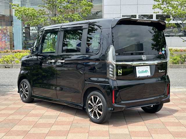 ホンダ Ｎ ＢＯＸ カスタム G L ホンダセンシング 福島県 2019(令1)年 2.2万km クリスタルブラックパール ホンダセンシング/衝突軽減ブレーキ〈CMBS〉/誤発進抑制機能/後方誤発進抑制機能/歩行者事故低減ステアリング/路外逸脱抑制機能/アダプティブクルーズコントロール〈ACC〉/車線維持支援システム〈LKAS〉/オートハイビーム/先行車発進お知らせ機能/標識認識機能/純正ナビゲーション/【CD/DVD/SD/USB/BT/TV】/ドライブレコーダー/ビルトインETC/片側電動スライドドア/ステアリングリモコン/リアドアシェード/LEDオートライト/LEDフォグランプ/純正フロアマット/ドアバイザー