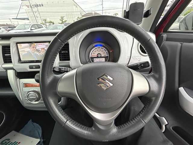 スズキ ハスラー X ターボ 岡山県 2014(平26)年 8.3万km フェニックスレッドパール/ブルーイッシュブラックパール 登録時走行距離82774km/社外7インチナビ/フルセグTV/(AM.FM.CD.DVD.TV)/バックカメラ/シートヒーター/衝突軽減ブレーキ/ETC/ドライブレコーダー/横滑り防止装置/オートライト/フルフラットシート/アイドリングストップ/15インチ純正AW/AAC/社外フロアマット