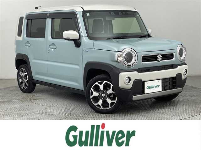 スズキ ハスラー HYBRID X 道央・札幌 2024(令6)年 0.7万km オフブルーメタリック/ソフトベージュメタリック ・４WD/・カロッツェリアDA（FH-DVS8500）/　CD/DVD/USB/Bluetooth/・ステアリングスイッチ/・社外エンジンスターター/・バックカメラ/・デュアルカメラブレーキサポート/・衝突被害軽減ブレーキ/・レーンキープアシスト/・クリアランスソナー/・レーダークルーズコントロール/・横滑り防止装置/・ABS/・グリップコントロール/・スノーモード/・ダウンヒルアシストコントロール/・アイドリングストップ/・オートマチックハイビーム/・オートライト/・LEDヘッドライト/・LEDフォグランプ/・ドアミラーウィンカー/・D+N席シートヒーター/・ドアバイザー/・フロアマット/・シートバックテーブル/・純正１５インチAW/・プッシュスタート/・スマートキー/・スペアキー/・取/保