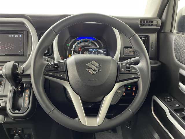 スズキ ハスラー HYBRID X 道央・札幌 2024(令6)年 0.7万km オフブルーメタリック/ソフトベージュメタリック ・４WD/・カロッツェリアDA（FH-DVS8500）/　CD/DVD/USB/Bluetooth/・ステアリングスイッチ/・社外エンジンスターター/・バックカメラ/・デュアルカメラブレーキサポート/・衝突被害軽減ブレーキ/・レーンキープアシスト/・クリアランスソナー/・レーダークルーズコントロール/・横滑り防止装置/・ABS/・グリップコントロール/・スノーモード/・ダウンヒルアシストコントロール/・アイドリングストップ/・オートマチックハイビーム/・オートライト/・LEDヘッドライト/・LEDフォグランプ/・ドアミラーウィンカー/・D+N席シートヒーター/・ドアバイザー/・フロアマット/・シートバックテーブル/・純正１５インチAW/・プッシュスタート/・スマートキー/・スペアキー/・取/保