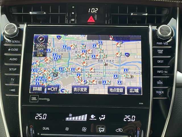 トヨタ ハリアー ハイブリッド プログレス 道北・旭川 2018(平30)年 7.9万km スパークリングブラックパールクリスタルシャイン /4WD//禁煙車//JBLサウンド//純正ナビ//BT/CD/DVD/USB/AUX/BD/フルセグ//トヨタセーフティセンスP//LDA//PCS//クリアランスソナー//ACC//ICS//パワーバックドア//全方位カメラ//革巻きステアリング//ステアリングスイッチ//オートライト//LEDヘッドライト//フォグランプ//オートマチックハイビーム//ハーフレザーシート//ETC//オートワイパー//スペアキー//オートリトラミラー//ラゲッジマット