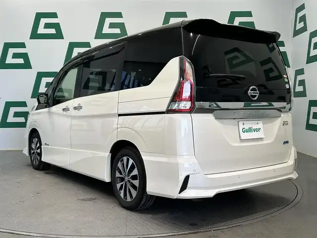 日産 セレナ ハイウェイスター 鹿児島県 2017(平29)年 6.2万km ブリリアントホワイトパール 2トーン 禁煙車/プロパイロット/　・レーンキープアシスト/　・自動駐車システム/　・クルーズコントロール(追従走行あり)/純正9インチナビ(MM516D-L)/　・Bluetooth/　・AppleCarPlay/　・AndroidAuto/　・AUX/iPod/　・フルセグTV/　・USB/　・AM/FM/両側パワースライドドア/後席モニター/全周囲カメラ/デジタルインナーミラー/前後コーナーセンサー/ETC/ドライブレコーダー/純正フロアマット/純正アルミホイール/電動格納ミラー