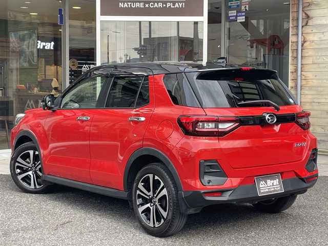 ダイハツ ロッキー G 福島県 2020(令2)年 5.4万km ブラックマイカメタリック/コンパーノレッド ４WD/純正フロアマット/サイドバイザー/純正ナビ(CD・DVD・BT・フルセグTV)/シートヒーター(前席)/LEDヘッドライト/ドラレコ/パノラミックビューモニター/コーナーセンサー/衝突被害軽減ブレーキ/レーダークルーズコントロール