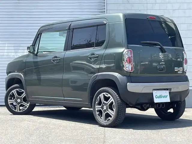 スズキ ハスラー X ターボ 道東・釧路十勝 2015(平27)年 9.7万km クールカーキPM 4WD/社外ナビ/ETC/シートヒーター/衝突軽減ブレーキ/ダウンヒルアシストコントロール/プッシュスタート/スマートキー/オートライト/フォグランプ/社外マフラー/社外足回り