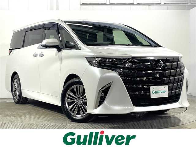 トヨタ アルファードハイブリット Z 大阪府 2024(令6)年 0.7万km プラチナホワイトパールマイカ トヨタチームメイト　アドバンストパーク　左右独立ムーンルーフ　黒革シート　純正ナビＴＶ　３６０カメラ　後席モニター　デジタルインナーミラー　パワーシート／ヒーター／エアコン　衝突軽減　ＨＵＤ