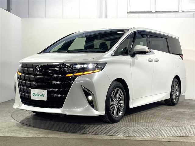 トヨタ アルファードハイブリット Z 大阪府 2024(令6)年 0.7万km プラチナホワイトパールマイカ トヨタチームメイト　アドバンストパーク　左右独立ムーンルーフ　黒革シート　純正ナビＴＶ　３６０カメラ　後席モニター　デジタルインナーミラー　パワーシート／ヒーター／エアコン　衝突軽減　ＨＵＤ