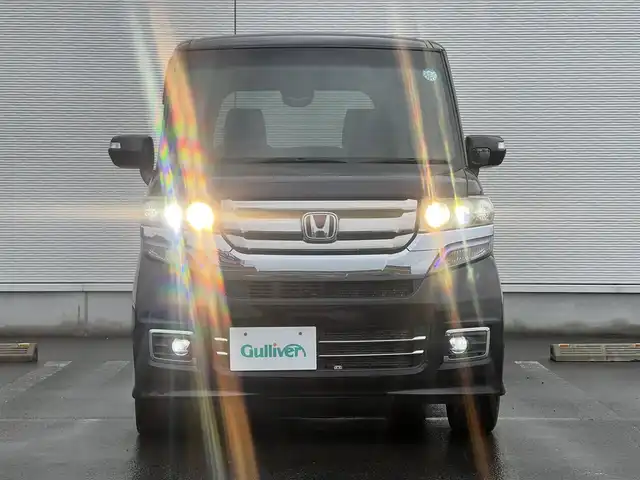 ホンダ Ｎ ＢＯＸ カスタム G ターボ Lパッケージ 山形県 2015(平27)年 8.7万km プレミアムベルベットパープル・パール ４WD/ターボ/両側パワスラ/社外ナビ/フルセグ/バックカメラ/純正アルミ/スマートキー/アイドリングストップ/プッシュスタート/クルーズコントロール/ステアリングスイッチ/前席シートヒーター/パドルシフト/ETC/純正フロアマット/社外ドアバイザー/オートライト/オートエアコン/パワーステアリング/パワーウィンドウ/横滑り防止/盗難防止装置/寒冷地仕様/電動格納ウィンカーミラー