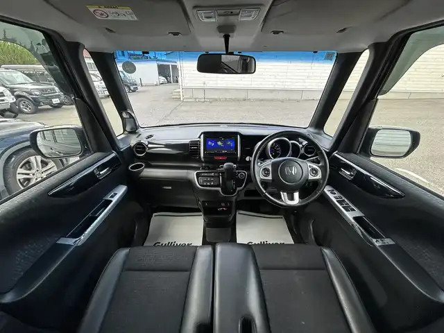 ホンダ Ｎ ＢＯＸ カスタム G ターボ Lパッケージ 山形県 2015(平27)年 8.7万km プレミアムベルベットパープル・パール 4WDターボ/両側パワースライドドア/社外ナビフルセグ/バックカメラ/純正アルミ/スマートキー/アイドリングストップ/プッシュスタート/クルーズコントロール/ステアリングスイッチ/前席シートヒーター/パドルシフト/ETC/純正フロアマット/オートライト/オートエアコン/寒冷地仕様/電動格納ウィンカーミラー