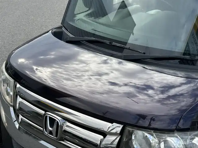 ホンダ Ｎ ＢＯＸ カスタム G ターボ Lパッケージ 山形県 2015(平27)年 8.7万km プレミアムベルベットパープル・パール 4WDターボ/両側パワースライドドア/社外ナビフルセグ/バックカメラ/純正アルミ/スマートキー/アイドリングストップ/プッシュスタート/クルーズコントロール/ステアリングスイッチ/前席シートヒーター/パドルシフト/ETC/純正フロアマット/オートライト/オートエアコン/寒冷地仕様/電動格納ウィンカーミラー