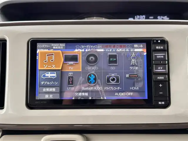 ダイハツ ムーヴ キャンバス G メイクアップ VS SAⅢ 宮城県 2022(令4)年 1万km パールホワイトⅢ/ナチュラルベージュマイカメタリック 2トーン スマートアシスト3/・衝突回避支援ブレーキ機能/・衝突警報機能/・車線逸脱警報機能/・誤発進抑制制御機能/・先行車発進お知らせ機能/・オートハイビーム/純正ナビ（NMZL-W72D）/・CD/DVD/・Bluetooth/・フルセグTV/パノラマモニター/ドライブレコーダー/ウィンドシールドデアイサー/両側パワースライドドア/ステアリングスイッチ/LEDヘッドランプ/フォグランプ/オートライト/スマートキー＆プッシュスタート/電動格納ミラー/純正フロアマット/純正ドアバイザー/Wエアバッグ